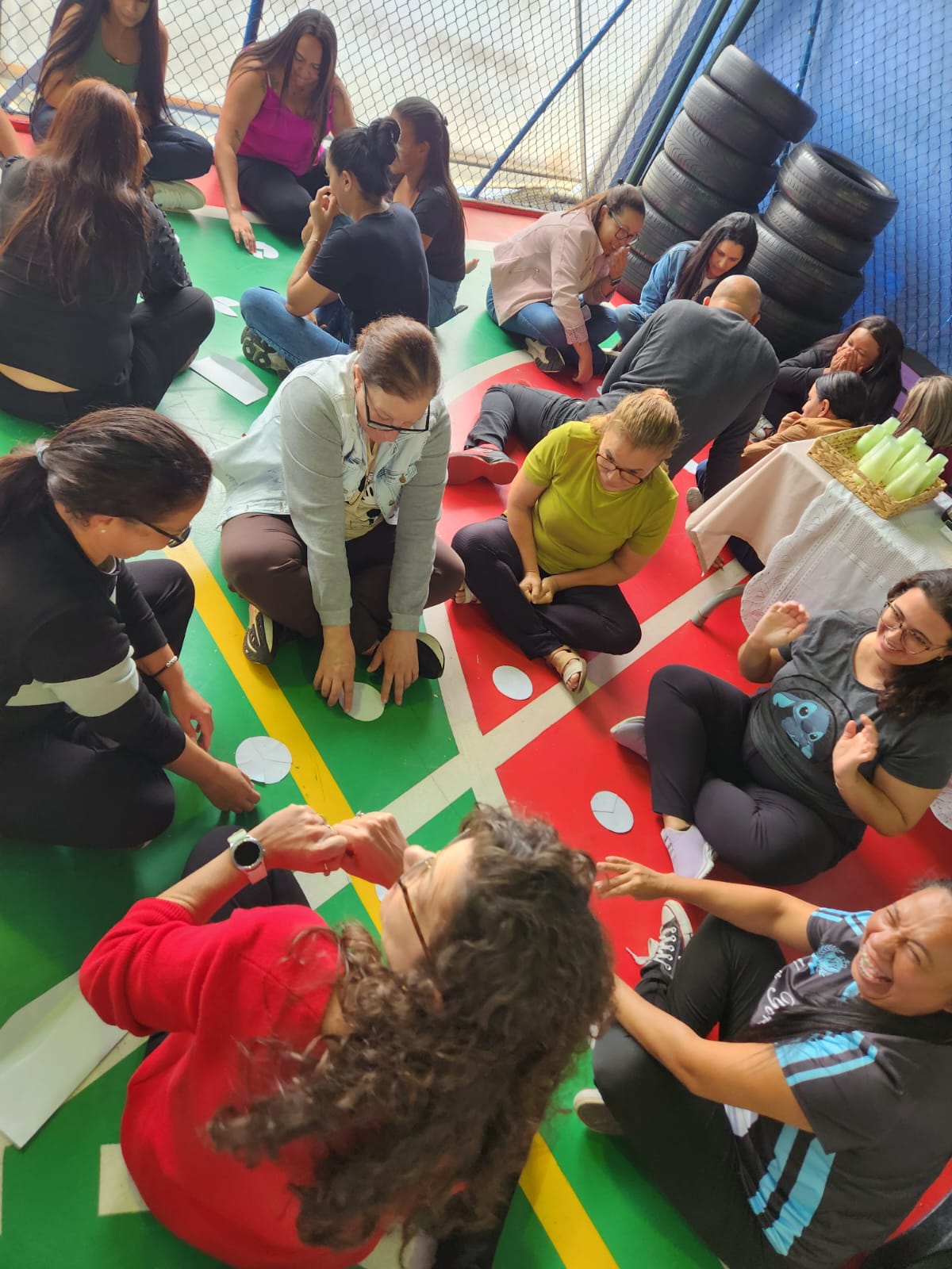 Carol Rosignoli em formação para escolas