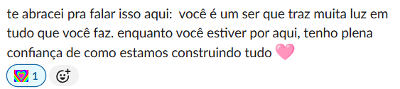 Print de feedback de participante